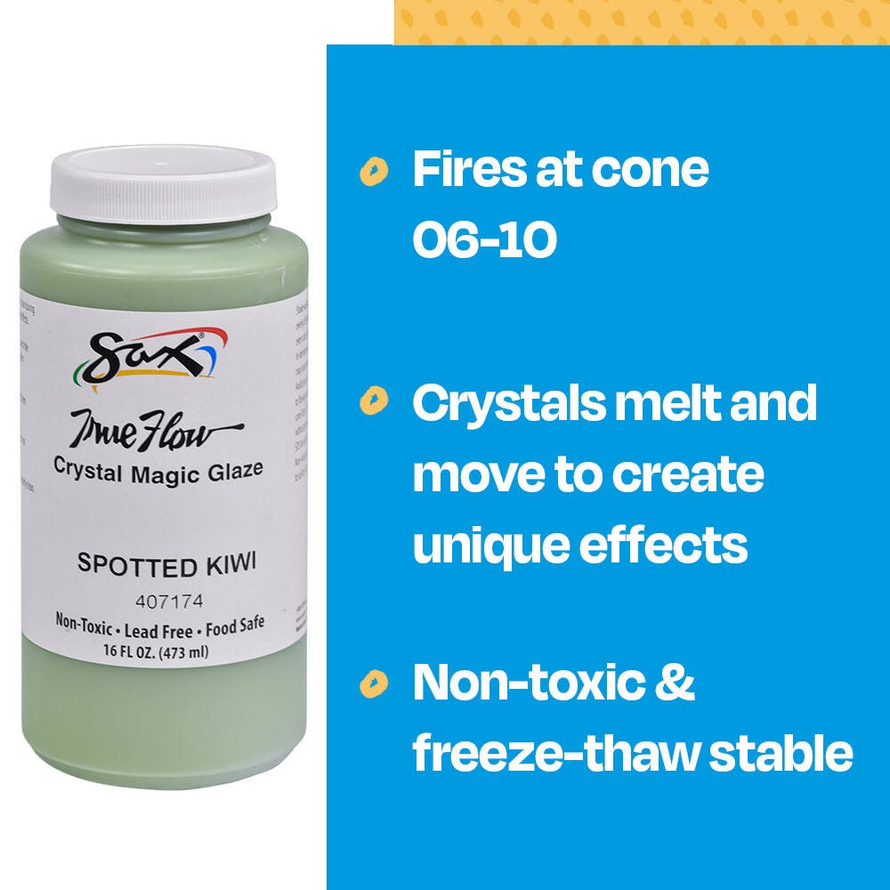 Sax True Flow Crystal Magic Glaze, Spotted Kiwi, 1 Pint